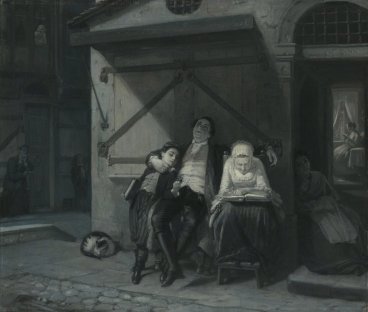 Sabbath-Ruhe auf der Gasse,  1866, Moritz Daniel Oppenheim